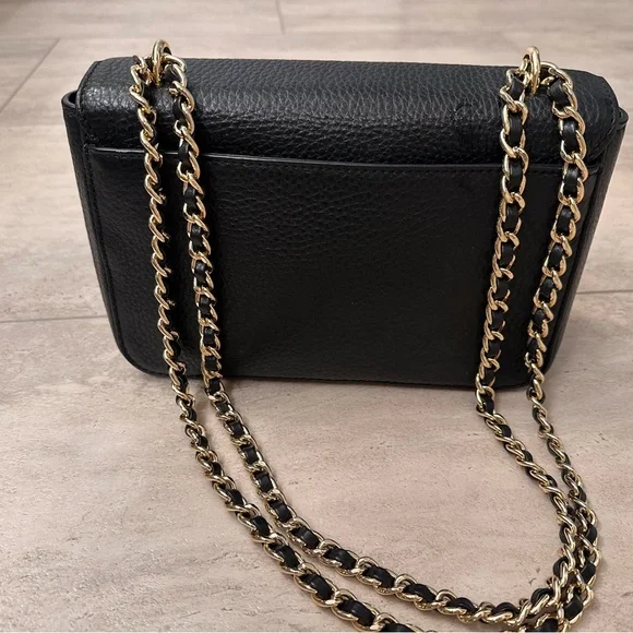 Tory Burch Black Pebbled Leather Shoulder Bag - Picture 2 of 3